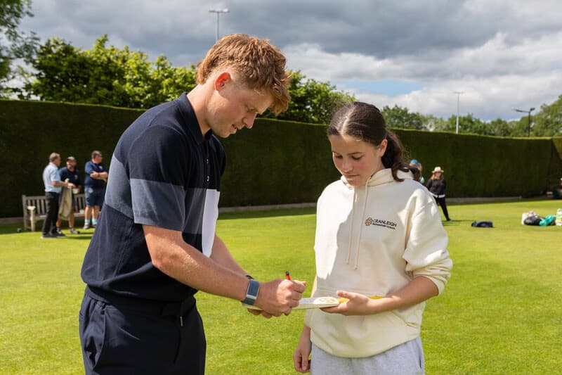 England Vice-Caption, Ollie Pope, opens Cranleigh's new Fitness Centre